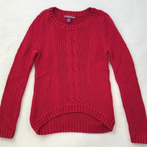 NWOT Epic Threads Pullover Knit Sweater, Girls Size L, Red - Picture 1 of 5